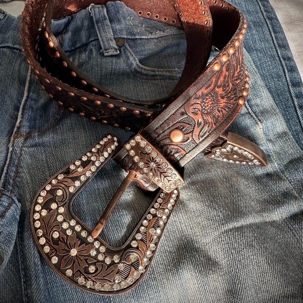 Angel Ranch Embellished Cowgirl Belt, M